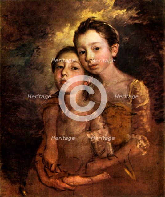 'The Painter's Daughters with a Cat', c1760, (1944).  Creator: Thomas Gainsborough.