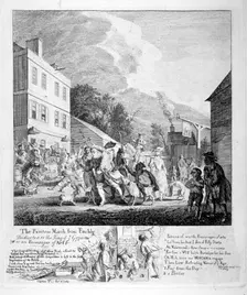 The painters march from Finchly... 1753. Artist: Paul Sandby