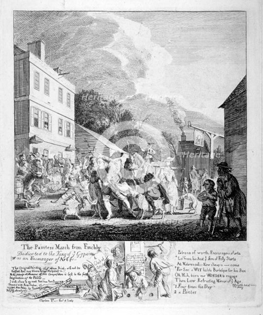 'The painters march from Finchly...', 1753. Artist: Paul Sandby