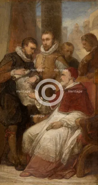 The Painters Matthijs and Paul Bril in Rome, (c1575), 1862-1872. Creator: Nicaise de Keyser.