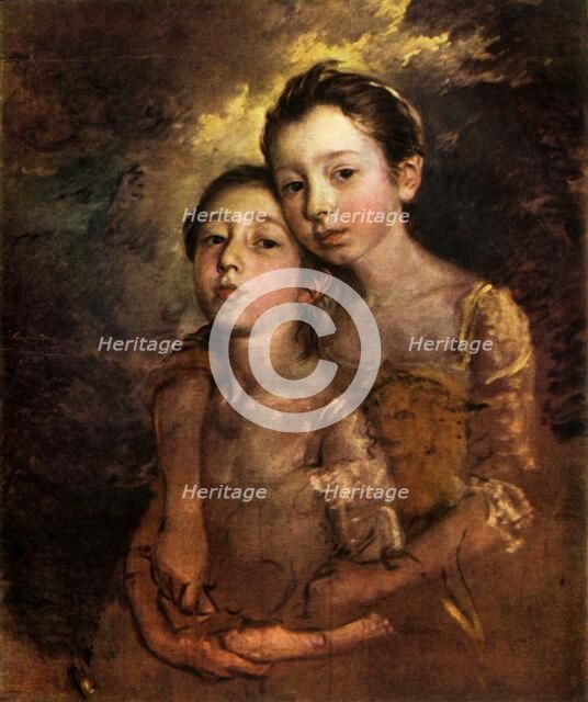'The Painter's Daughters with a Cat', c1760, (1944).  Creator: Thomas Gainsborough.