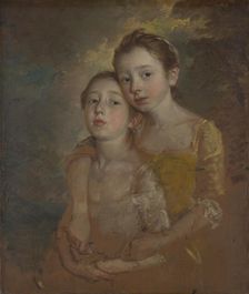 The Painter's Daughters with a Cat, ca 1760. Artist: Gainsborough, Thomas (1727-1788)