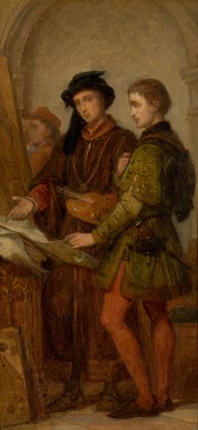 The Painters Jan van Eyck and Rogier van der Weyden, (c1420s). c1860s.. Creator: Nicaise de Keyser