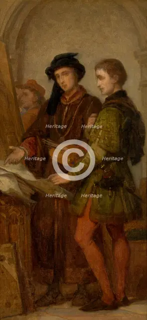 The Painters Jan van Eyck and Rogier van der Weyden, (c1420s). c1860s.. Creator: Nicaise de Keyser.
