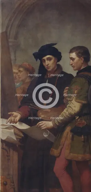 The Painters Jan van Eyck and Rogier van der Weyden, (c1430s), 1862-1872. Creator: Nicaise de Keyser.
