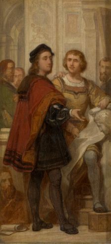 The Painters Raphael and Bernard van Orley, (c1510s), c1860s. Creator: Nicaise de Keyser