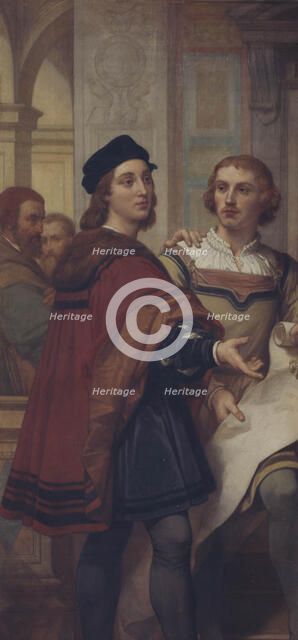 The Painters Raphael and Bernard van Orley, (c1520s), 1862-1872. Creator: Nicaise de Keyser.