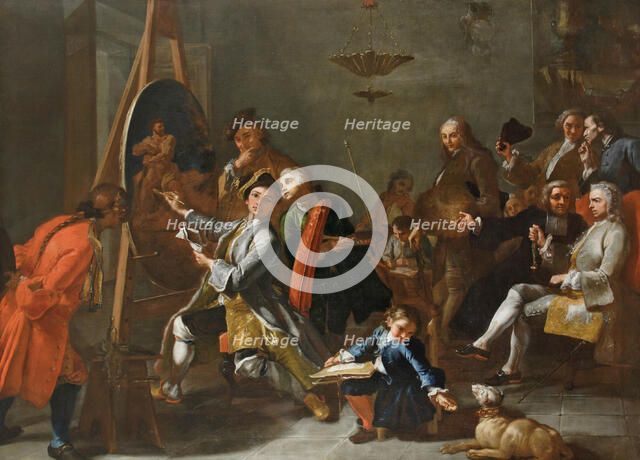The Painter's Studio, c 1740. Creator: Bonito; Giuseppe (1707-1789).