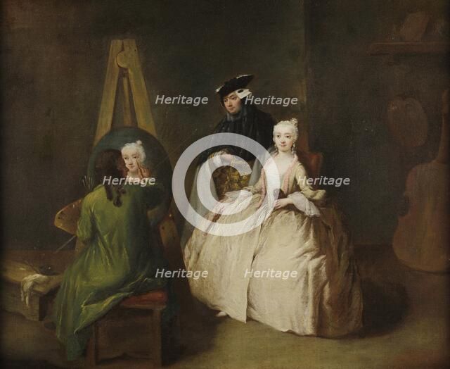 The painter's studio, c 1745. Creator: Longhi, Pietro (1701-1785).