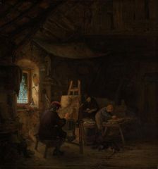 The Painter's Studio, c.1647-c.1650. Creator: Adriaen van Ostade
