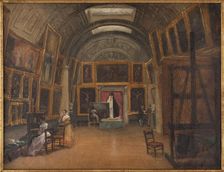 The painting gallery of the Hotel Aguado, c1840. Creator: Unknown