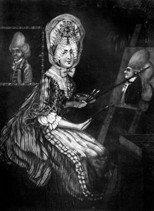 The Paintress of Macaroni's 1770.Artist: Richard Dighton