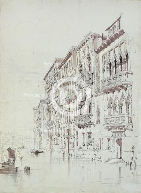 The Palazzo Contarini-Fasan, Venice, 6 - 16 May 1841. Artist: John Ruskin.