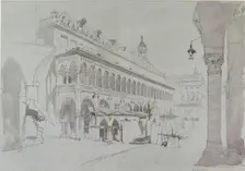 The Palazzo della Ragione and Piazza delle Erbe, Padua, May 1841. Artist: John Ruskin