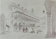 The Palazzo della Ragione and Piazza delle Erbe, Padua, May 1841. Artist: John Ruskin