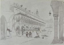 The Palazzo della Ragione and Piazza delle Erbe, Padua, May 1841. Artist: John Ruskin