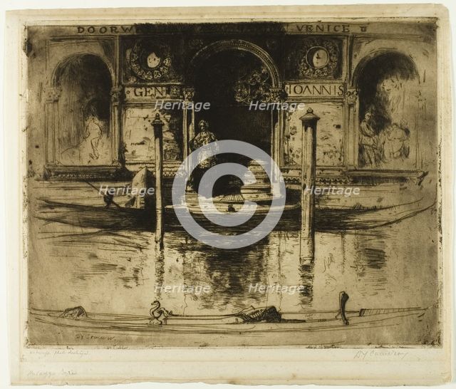 The Palace Doorway, plate 22 from the North Italian Set, 1895. Creator: David Young Cameron.