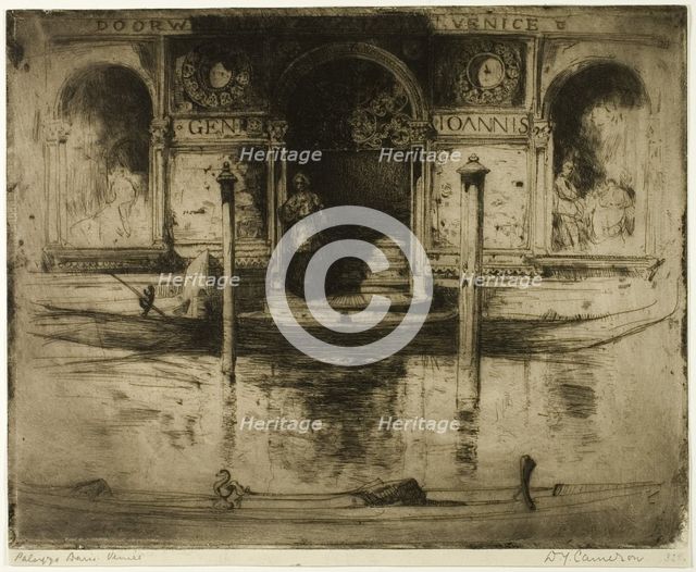 The Palace Doorway, plate 22 from the North Italian Set, 1895. Creator: David Young Cameron.