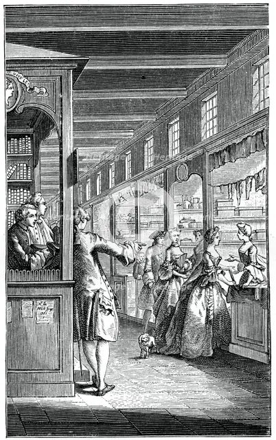 The Palace Galleries, (1885).Artist: Hubert Francois Gravelot