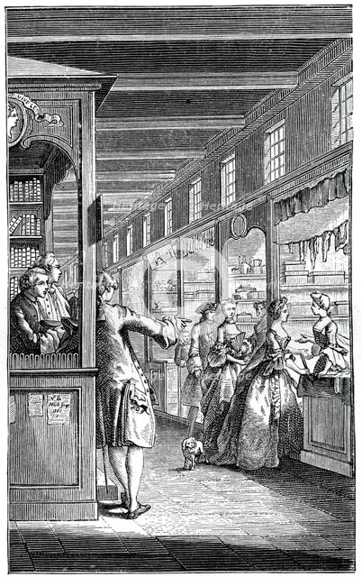 The Palace Galleries, (1885).Artist: Hubert Francois Gravelot