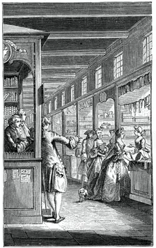 The Palace Galleries, (1885).Artist: Hubert Francois Gravelot