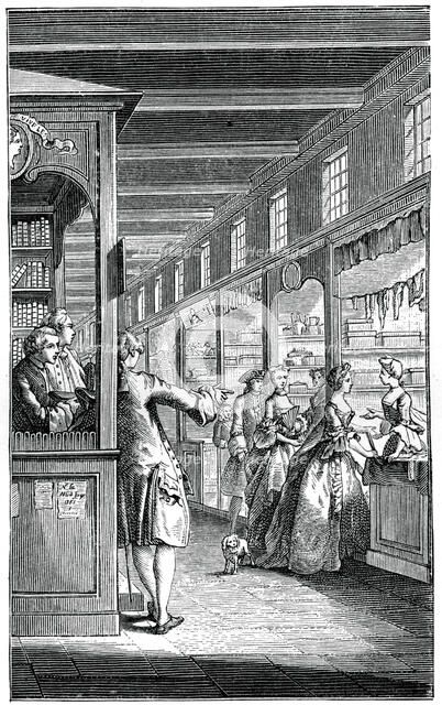 The Palace Galleries, (1885).Artist: Hubert Francois Gravelot