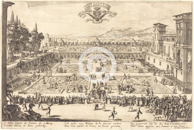 The Palace Gardens at Nancy, 1625. Creator: Jacques Callot.