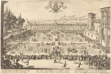 The Palace Gardens at Nancy, 1625. Creator: Jacques Callot