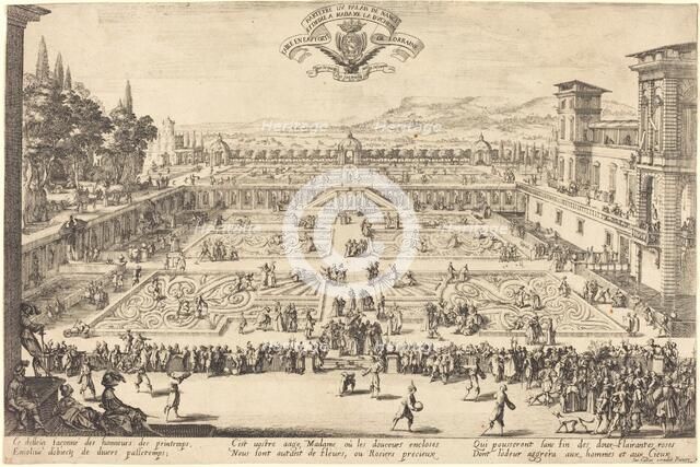 The Palace Gardens at Nancy, 1625. Creator: Jacques Callot.