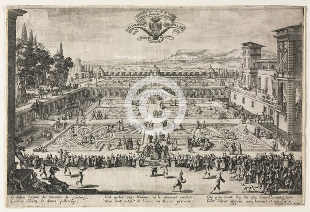 The Palace Gardens at Nancy, 1625. Creator: Jacques Callot (French, 1592-1635).