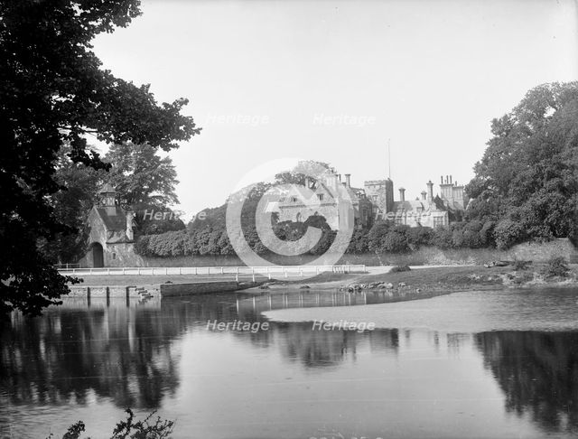 The Palace House viewed across the river, Beaulieu, Hampshire, 1890. Artist: Henry Taunt
