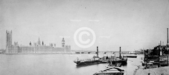 The Palace of Westminster, London, after 1862. Artist: Unknown