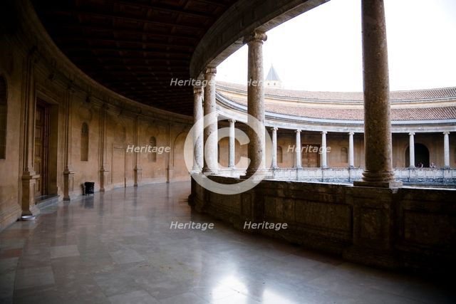 The Palace of Charles V, Alhambra, Granada, Spain, 2007. Creator: Samuel Magal.