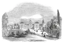 The Palace of Ehrenburg, at Coburg - from His Royal Highness Prince Albert's drawing, 1845. Creator: W. J. Linton