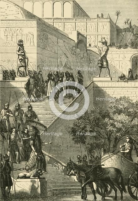 'The Palace of Kouyunjik, Restored. (After Layard)', 1890.   Creator: Unknown.