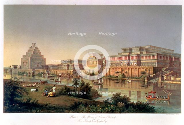 'The Palaces of Nimrud Restored', 1853. Creator: Unknown.