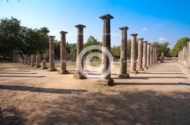The palaestra at Olympia, Greece. Creator: Samuel Magal.