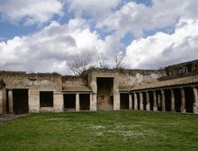 The palaestra colonnade of the Stabian Baths, Pompeii, Campania, Italy, 2002. Creator: LTL