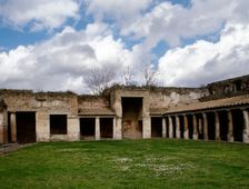 The palaestra colonnade of the Stabian Baths, Pompeii, Campania, Italy, 2002. Creator: LTL