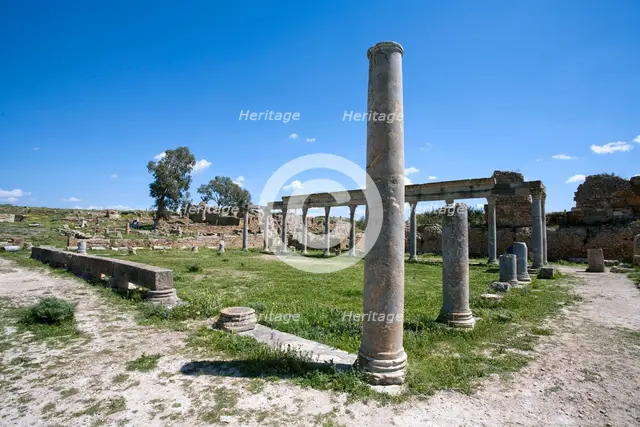 The Palaestra of the Petronii, Thuburbo Majus, Tunisia. Creator: Samuel Magal.