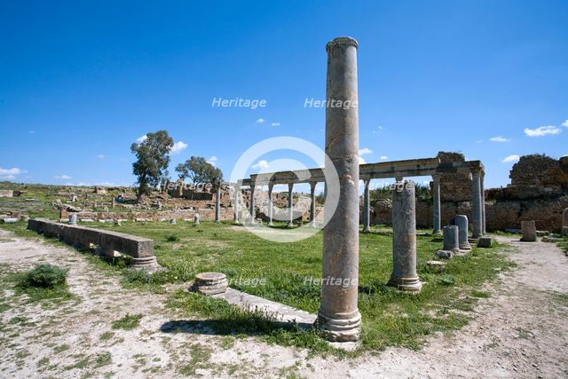 The Palaestra of the Petronii, Thuburbo Majus, Tunisia. Creator: Samuel Magal.