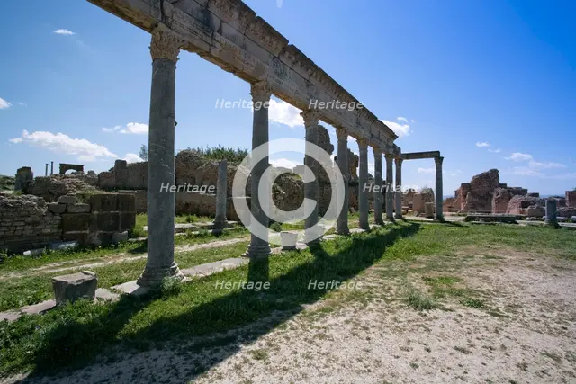 The Palaestra of the Petronii, Thuburbo Majus, Tunisia. Creator: Samuel Magal.
