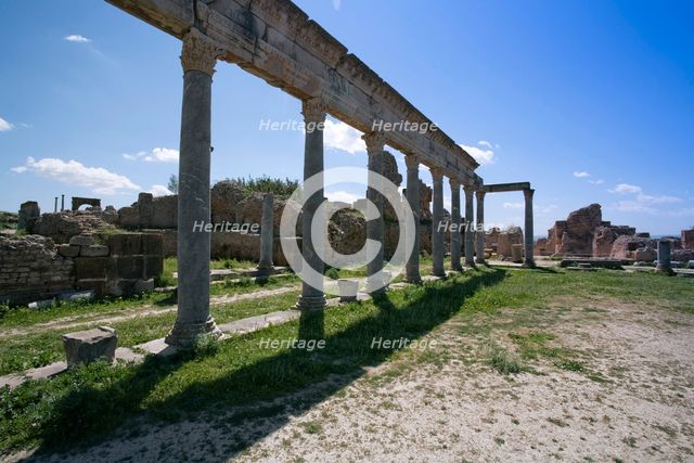 The Palaestra of the Petronii, Thuburbo Majus, Tunisia. Creator: Samuel Magal.