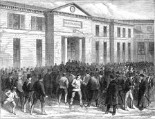 The Palais de Justice at Versailles during the elections, 1871. Creator: Unknown