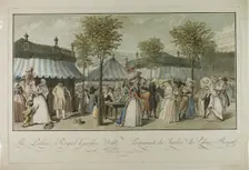 The Palais Royal Garden Walk, 1787. Creator: Louis Le Coeur