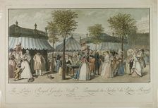 The Palais Royal Garden Walk, 1787. Creator: Louis Le Coeur