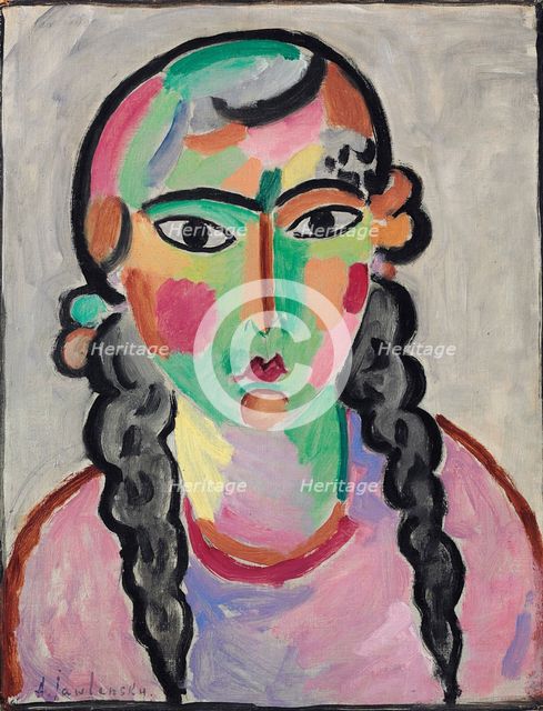 The Pale Girl with Grey Pigtails, c. 1916.