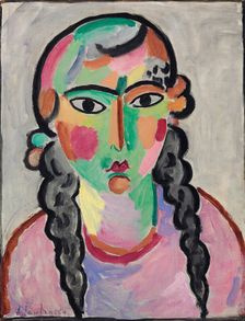 The Pale Girl with Grey Pigtails, c. 1916