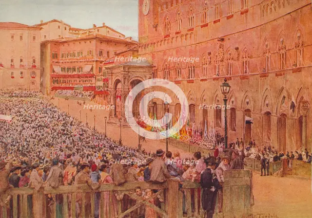 'The Palio of Siena', c1900 (1913). Artist: Walter Frederick Roofe Tyndale.