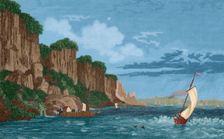 The Palisade Rocks on the Hudson River, West Bank, New York, 1837, (1850). Creator: Unknown